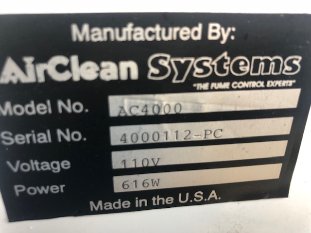 AIRCLEAN SYSTEMS AC4000