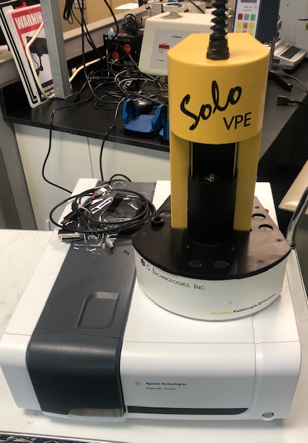 Agilent Cary 60 UV-VIS spectrophotometer SoloVPE