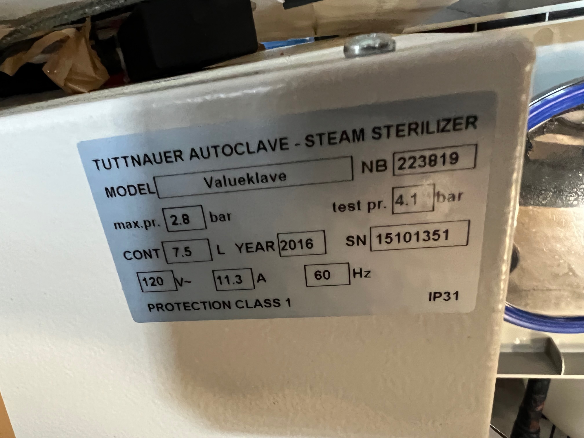 Tuttnauer Valueklave Autoclave
