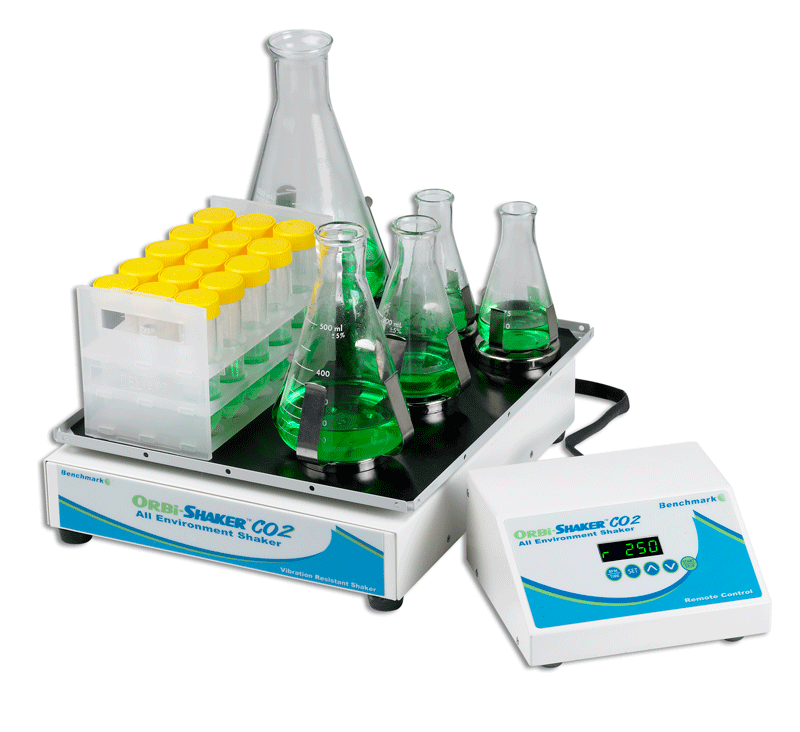 Benchmark Scientific OrbiShaker CO2 with MAGic Clamp and flat mat platform